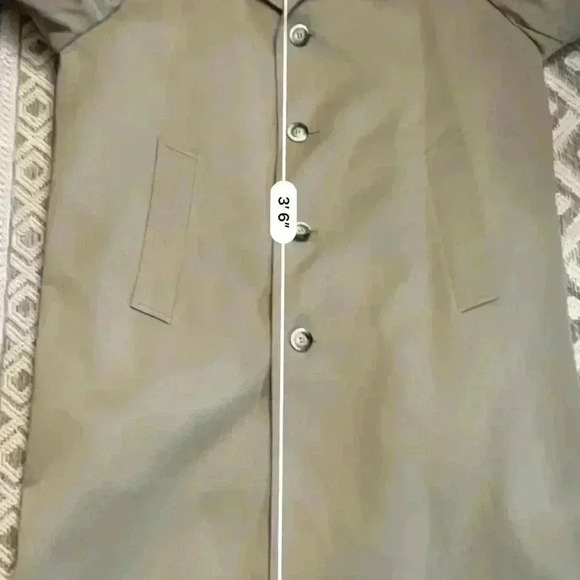 Vintage Mens Sz 40 LONDON FOG Trench Coat Tan with Zip Out Winter Liner Long - Picture 11 of 11